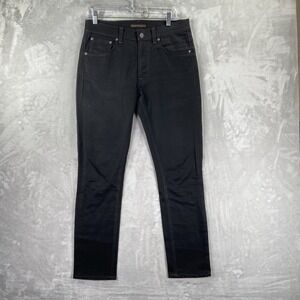 Nudie Jeans men's 32x29 Lean Dean Slim Black Wash Denim Organic Cotton Stretch